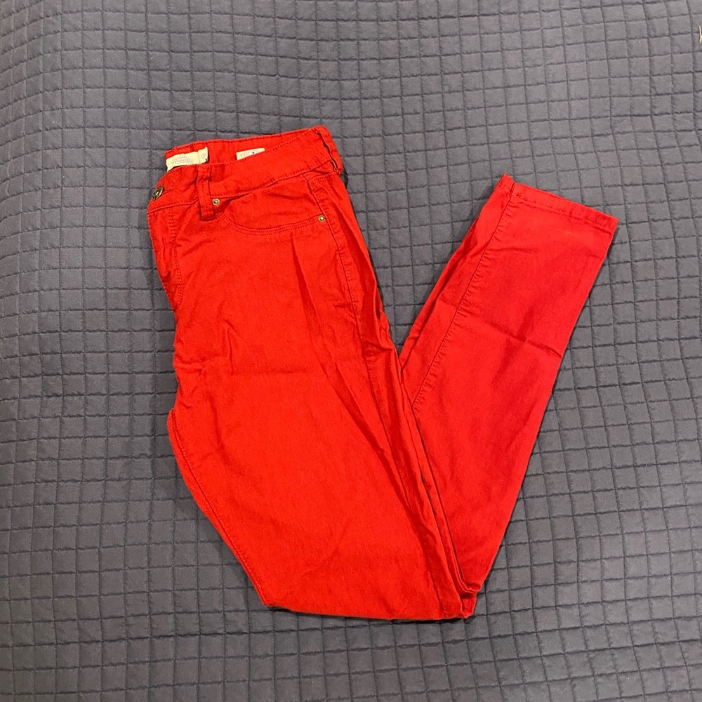 Red, Stretchy Skinny Jeans